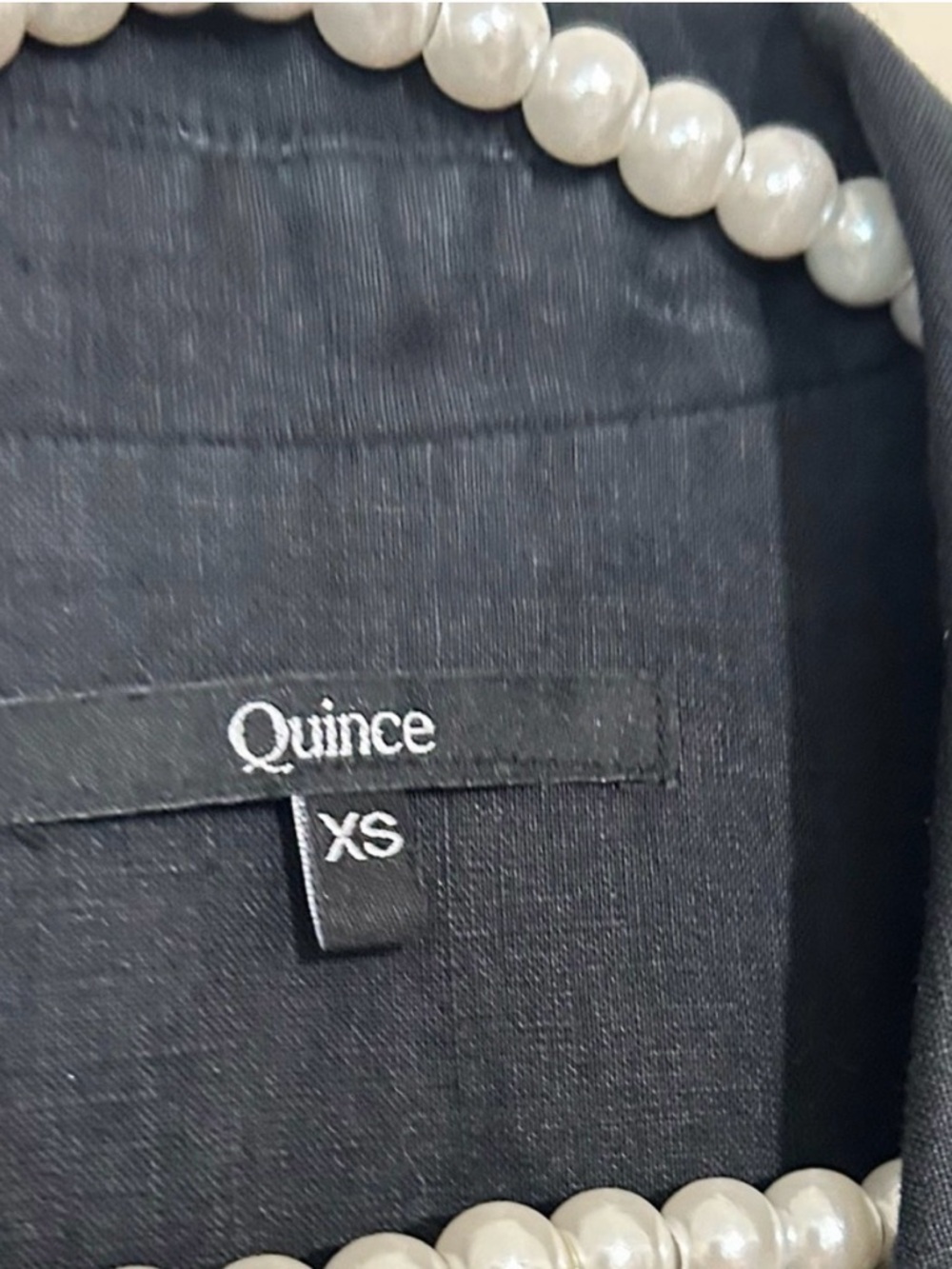 Quince Short Sleeve Black Linen Belted Midi Shirt Dress SIZE XS - Picture 5 of 7